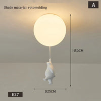 Suspension Boule en Verre avec Ours Suspendu