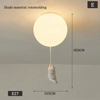 Suspension Boule en Verre avec Ours Suspendu
