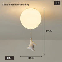 Suspension Boule en Verre avec Ours Suspendu