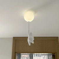 Suspension Boule en Verre avec Ours Suspendu