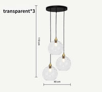 Lustre Aqua Glass - Design Nordique Moderne