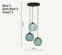 Lustre Aqua Glass - Design Nordique Moderne