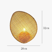 Applique murale Gallina en rotin - Design minimaliste, fait main