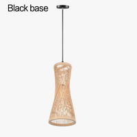 Lustre en bambou de style chinois, tissé à la main