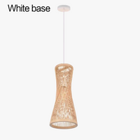 Lustre en bambou de style chinois, tissé à la main