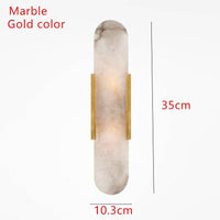 Applique murale LED Luxury en marbre et métal doré