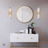 Applique murale LED Luxury en marbre et métal doré