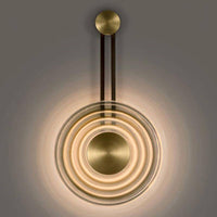 Applique murale LED dorée "Disque Minimaliste"