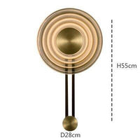 Applique murale LED dorée "Disque Minimaliste"