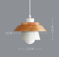 Suspension Nordik en métal coloré et bois