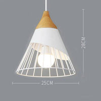 Suspension Nordik en métal coloré et bois