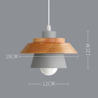 Suspension Nordik en métal coloré et bois