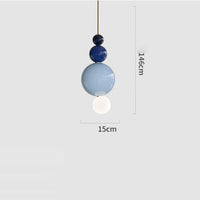 Suspension design en métal et boules colorées Ginna