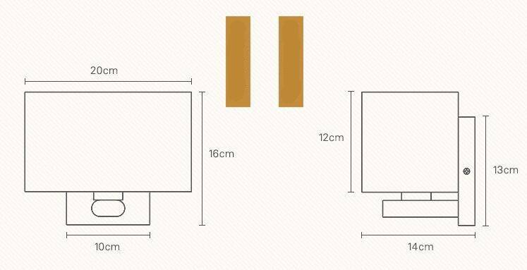 Applique murale LED en bois Design