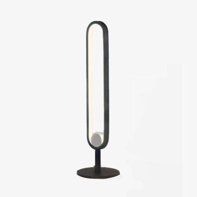 Lampe à LED design Loft avec anneau métal noir