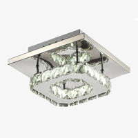 Plafonnier Cristal et Miroir Carré Chic