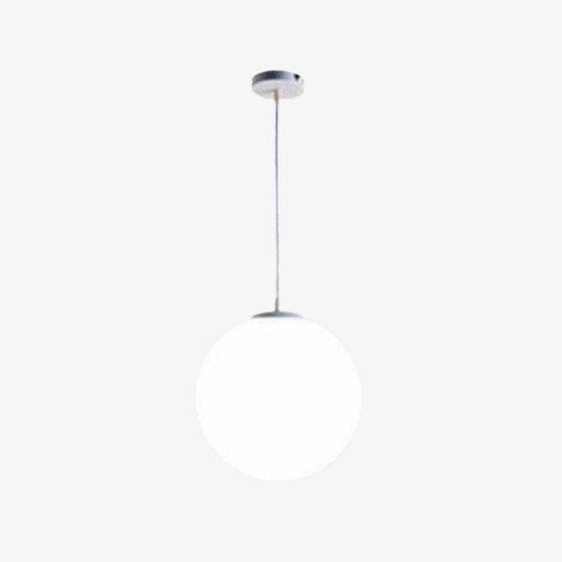 Suspension LED en verre blanc pour un Loft Chic