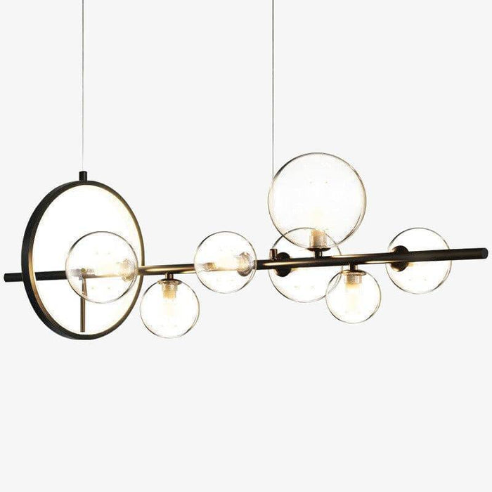 Suspension LED Loft avec sphères en verre variées