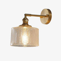 Applique murale design dorée LED en verre vintage