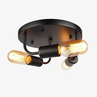 Plafonnier LED en métal avec ampoules Edison