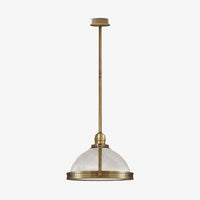 Suspension LED Vintage en verre et métal doré