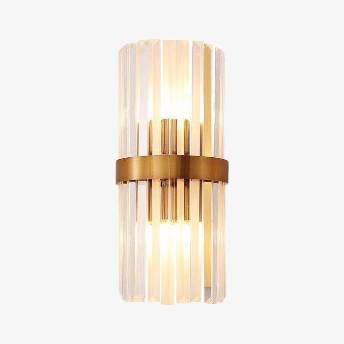 Applique murale LED dorée en verre cristal Luxury Glow