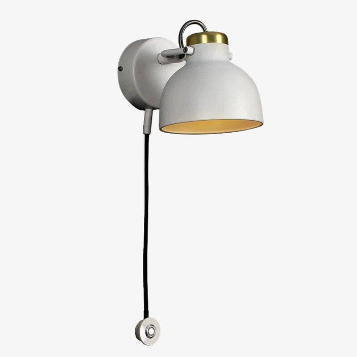 Applique murale design avec LED et abat-jour blanc