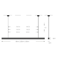 Suspension LED en bois design allongé "Hang"