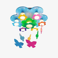 Plafonnier LED Fleur Multicolore pour Enfant