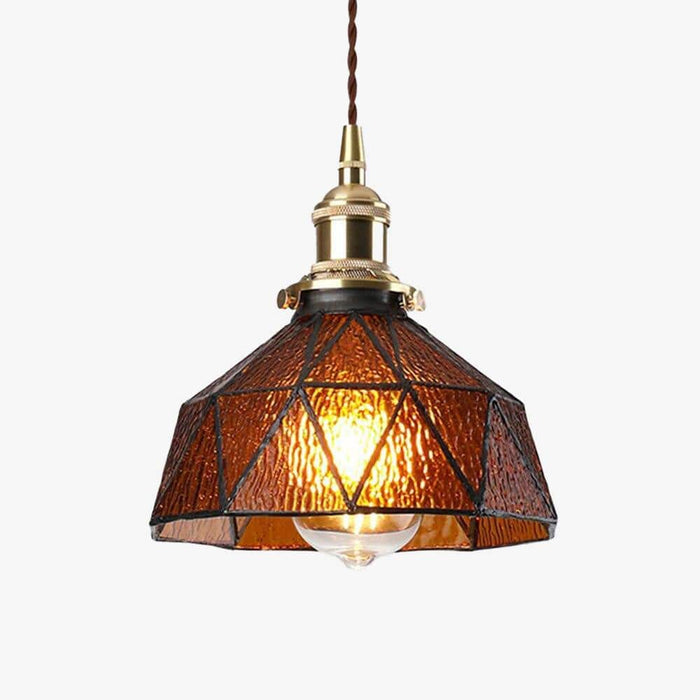 Suspension design à LED Loft avec abat-jour coloré en verre