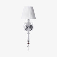 Applique murale LED Luxe avec abat-jour rétro et verre cristal