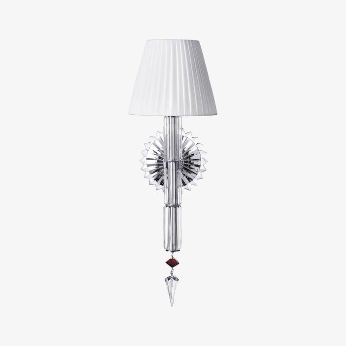 Applique murale LED Luxe avec abat-jour rétro et verre cristal