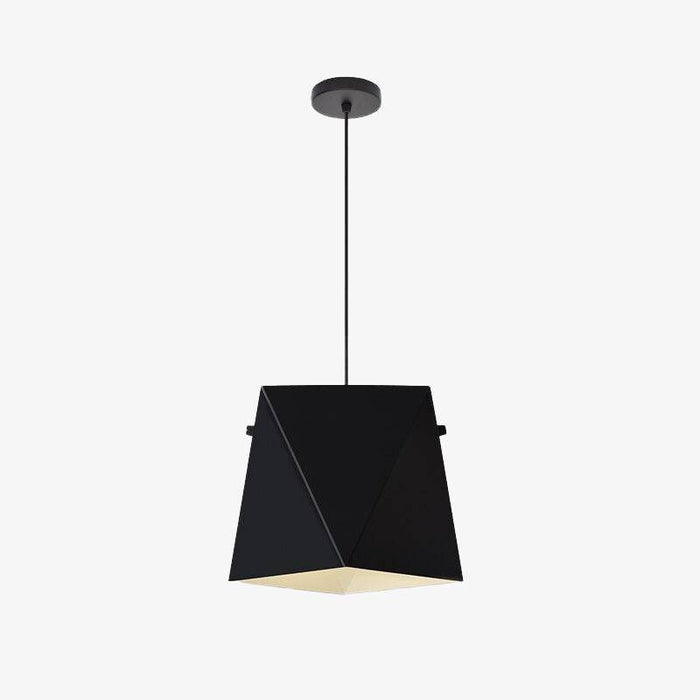Suspension LED design en métal coloré géométrique