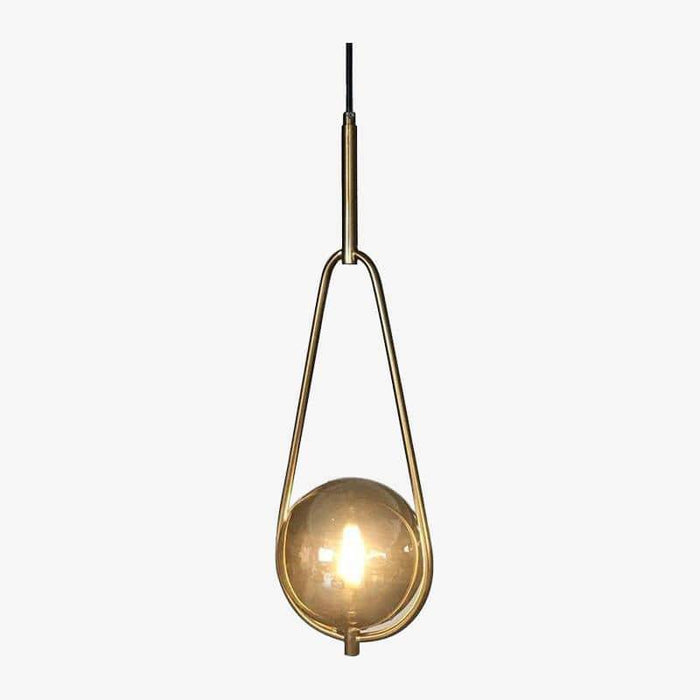 Suspension LED Loft en verre et métal Brillant