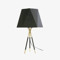 Lampe à poser LED métal & abat-jour triangle style Loft - Omi