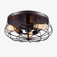 3 têtes Loft Vintage - Lumière industrielle pour couloir, porche, chambre - Plafonnier salon - Lampe lanterne