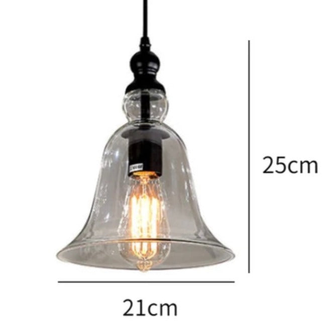 Suspension Cloche en Verre Colorée