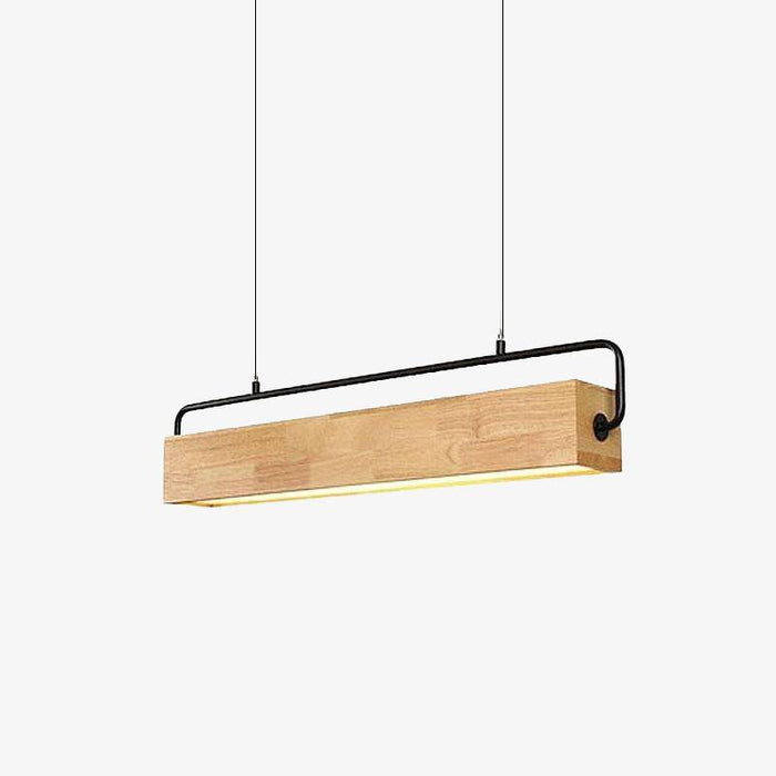 Suspension LED en bois style scandinave