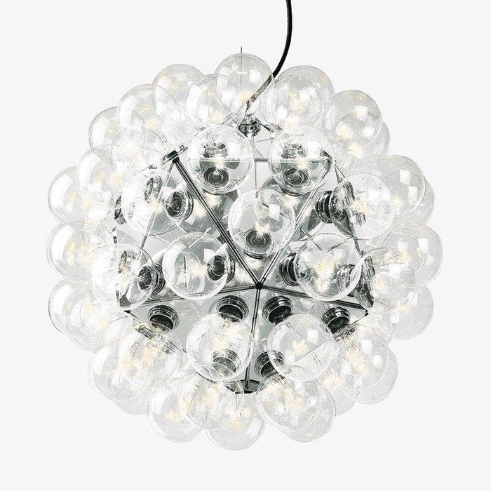 Suspension chromée Castiglioni: Élégance Lumineuse