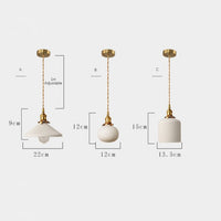 Suspension rétro Letten en céramique blanc