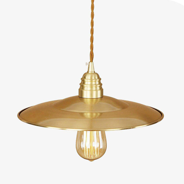 Suspension LED design en métal doré avec abat-jour chapeau Coffee
