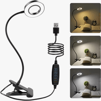 48 LED Lampe de Bureau Pince USB - Lumière Livre Chevet Flexible à 360° - Protection des Yeux - Col de Cygne - Luminosité Réglable - 3 Niveaux | Marco Lucetti