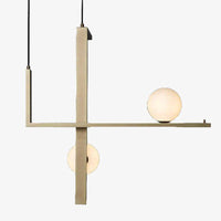 Suspension LED "Géométrie Cuivrée"