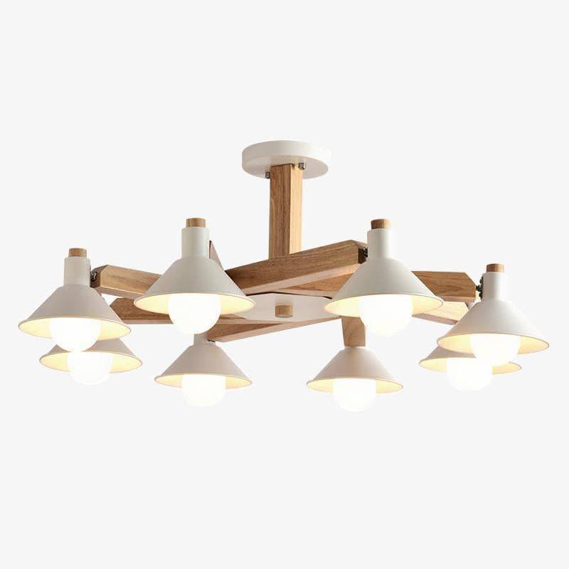 Plafonnier LED Bulbs en bois - Noir ou Blanc