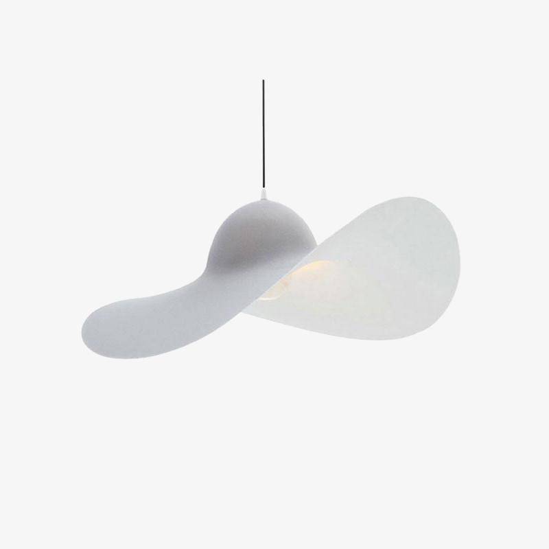 Suspension LED blanche ondulée HatWave