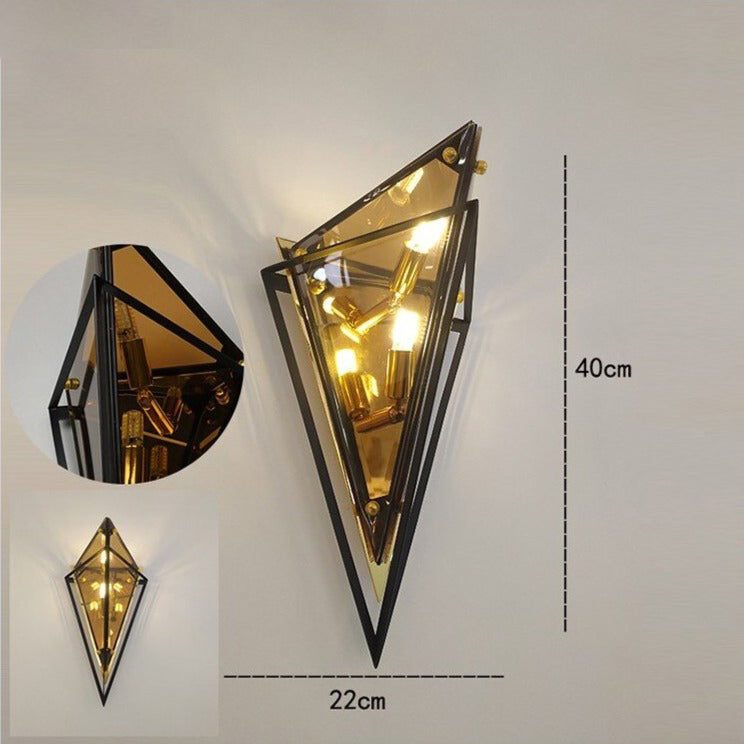 Applique murale rétro LED Klais Smoky Glass
