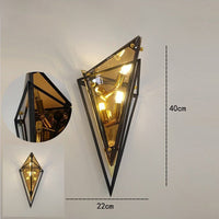 Applique murale rétro LED Klais Smoky Glass