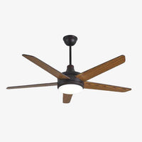 Ventilateur de plafond LED Botimi en bois
