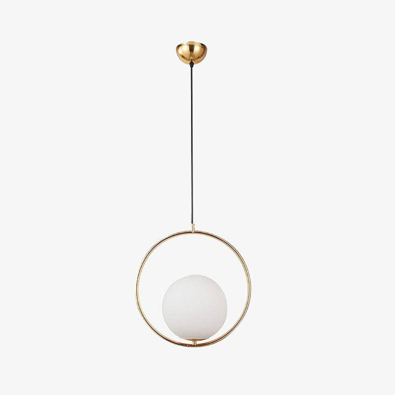 Suspension Luxe en Verre Rond et Brillant