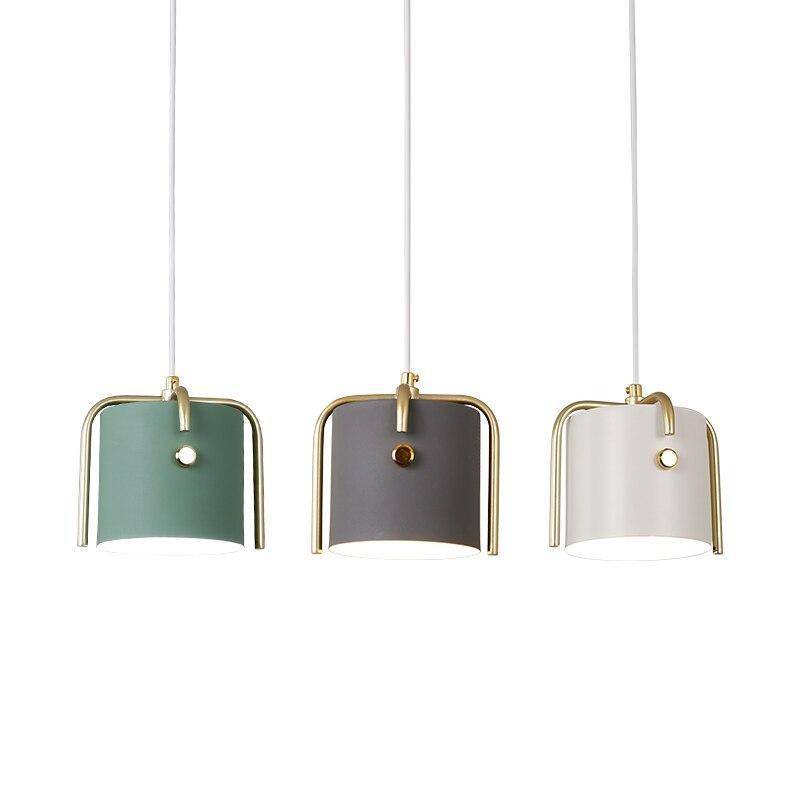 Suspension LED Macaron en métal coloré